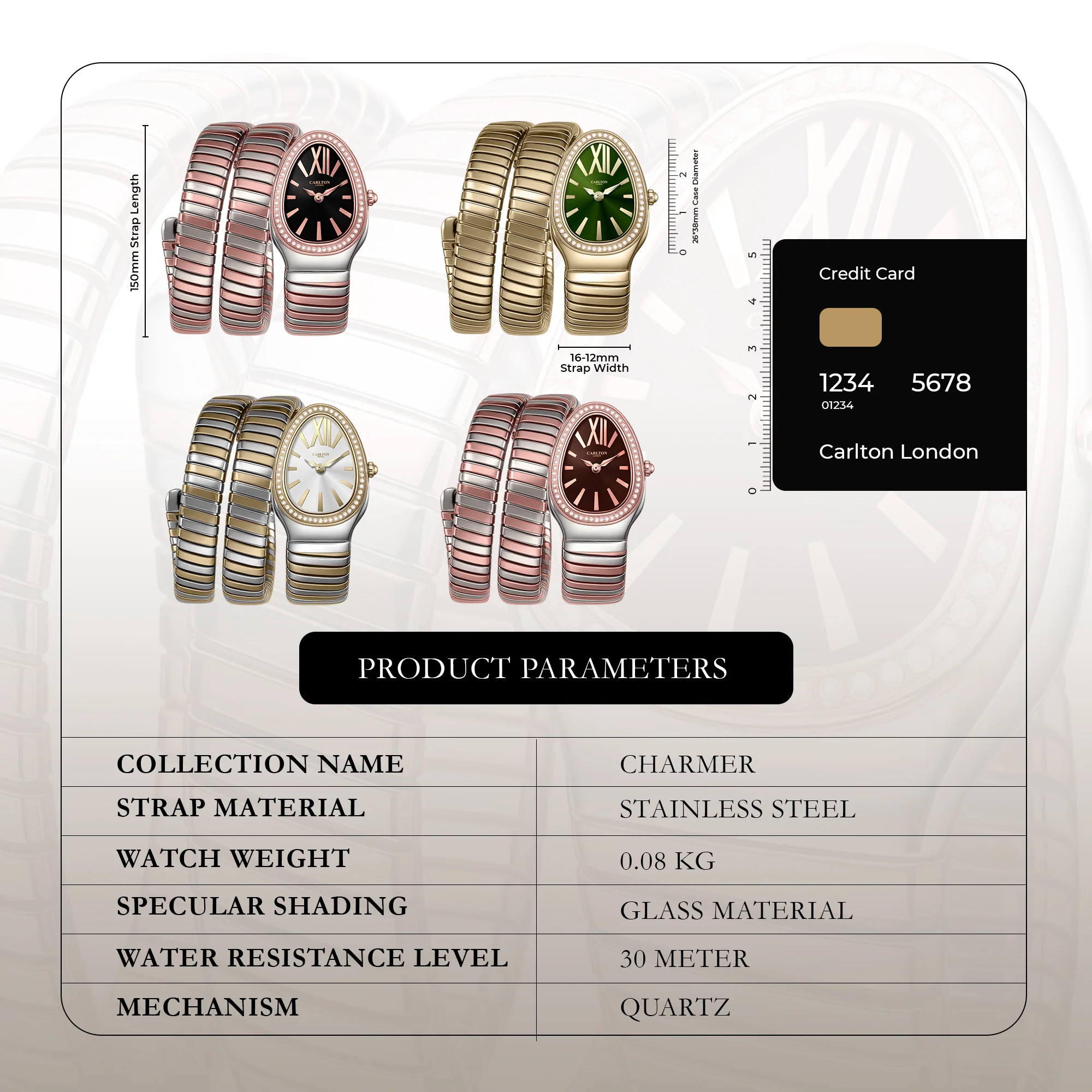 Charmer Women Silver Dial Watch - CLW-SNK-A2GL - Image 4