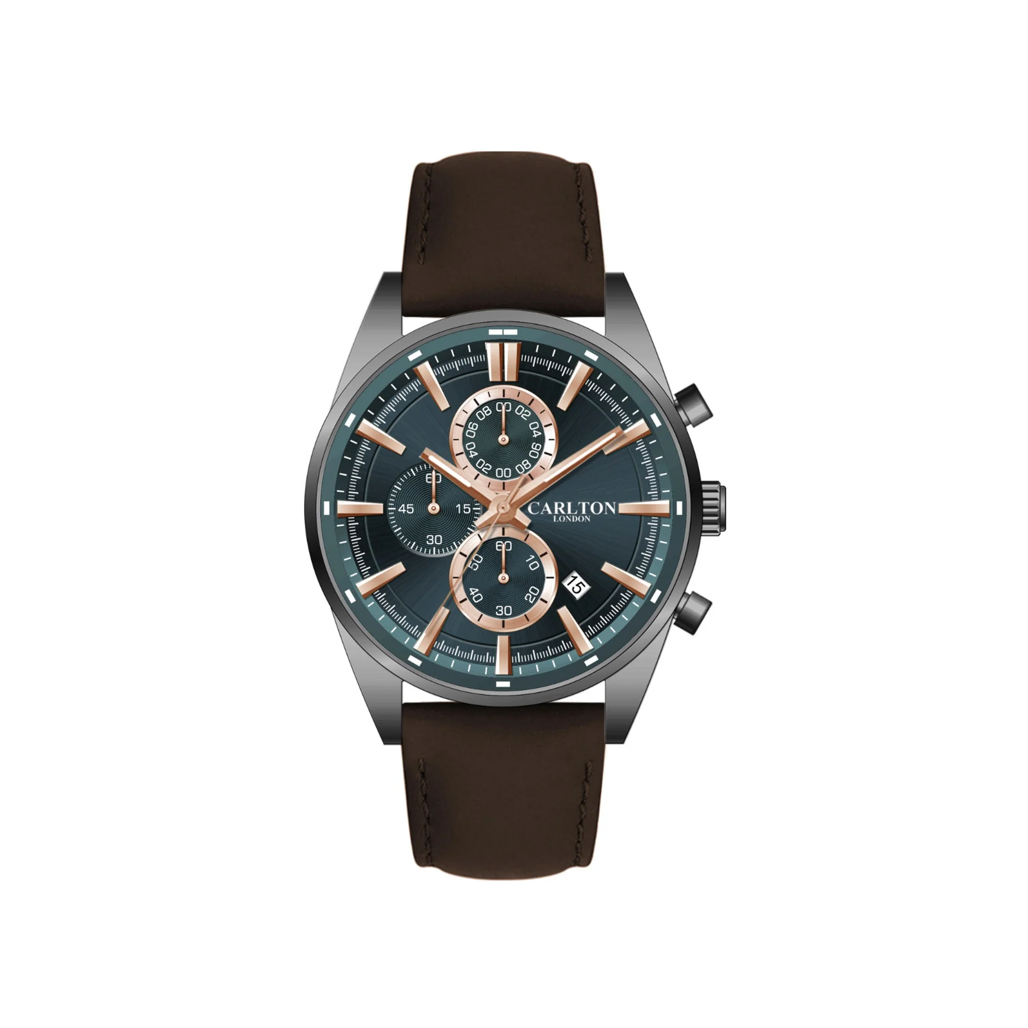 Carlton London Men Windsor Teal Analog Watch CL-WD-609 - Image 3