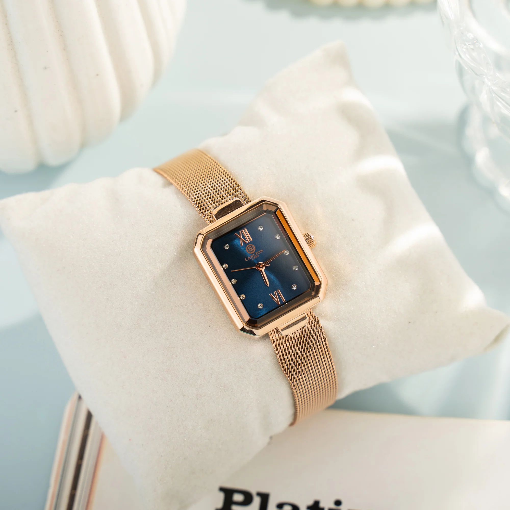 Brixton: Women's Blue/Rose Gold Analog Watch - CLRGMBLU - Image 3