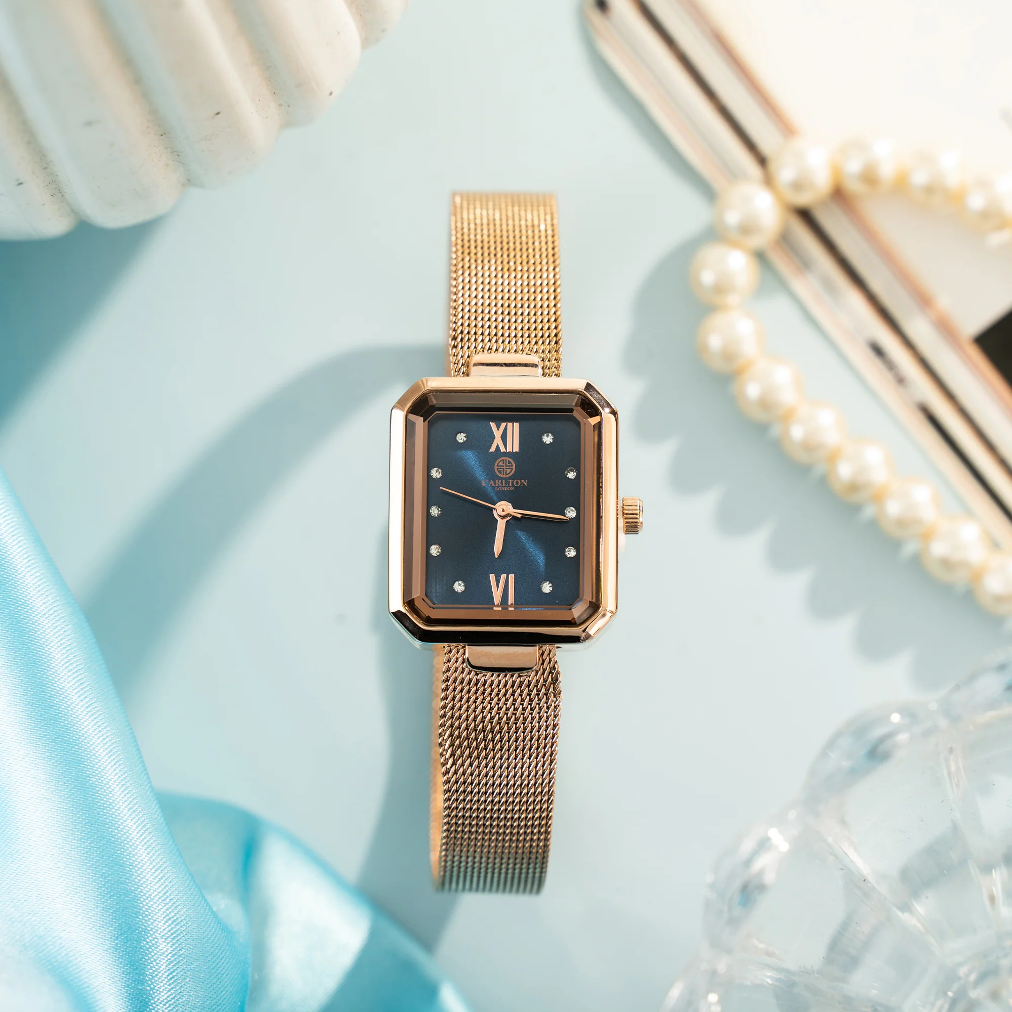 Brixton: Women's Blue/Rose Gold Analog Watch - CLRGMBLU - Image 4