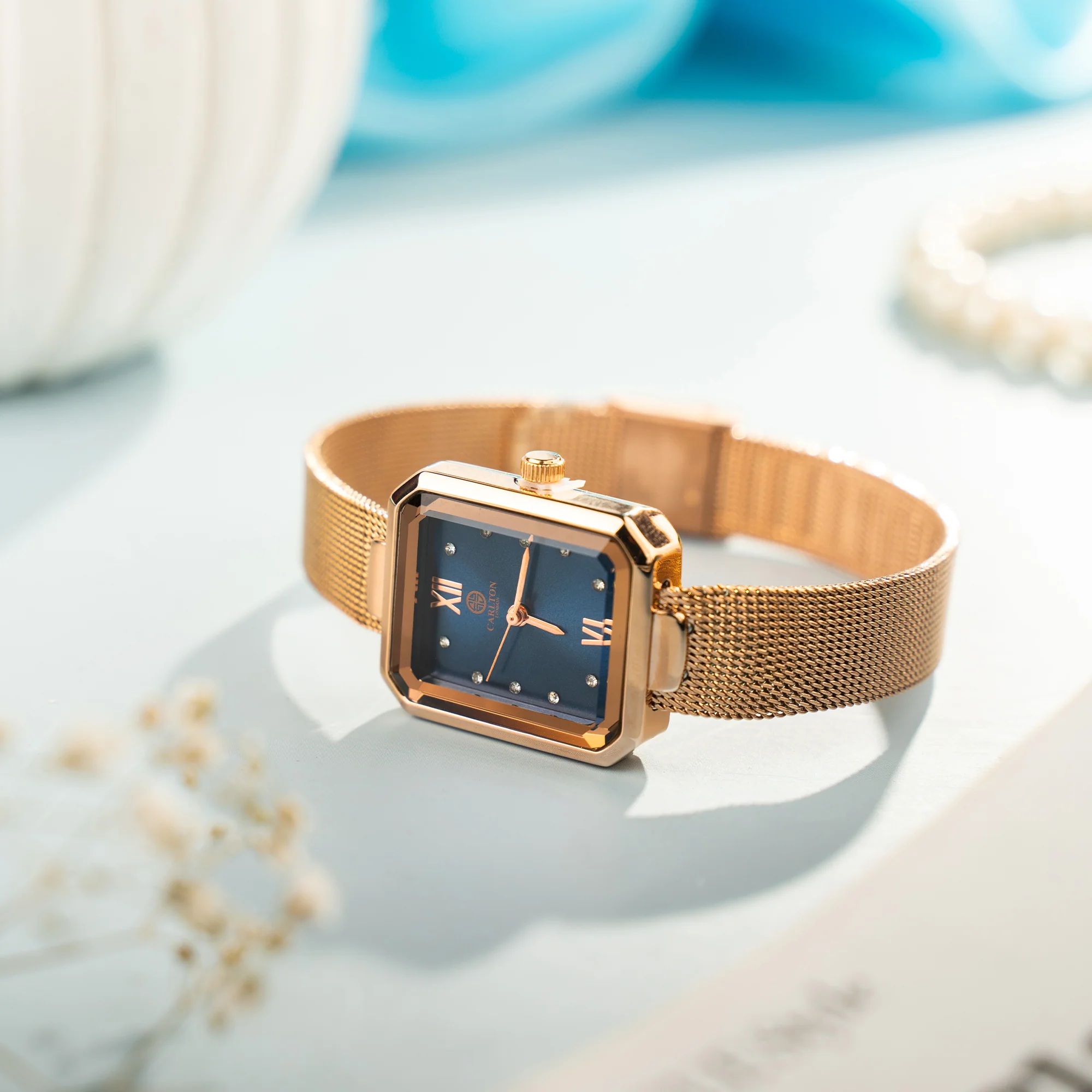 Brixton: Women's Blue/Rose Gold Analog Watch - CLRGMBLU - Image 6