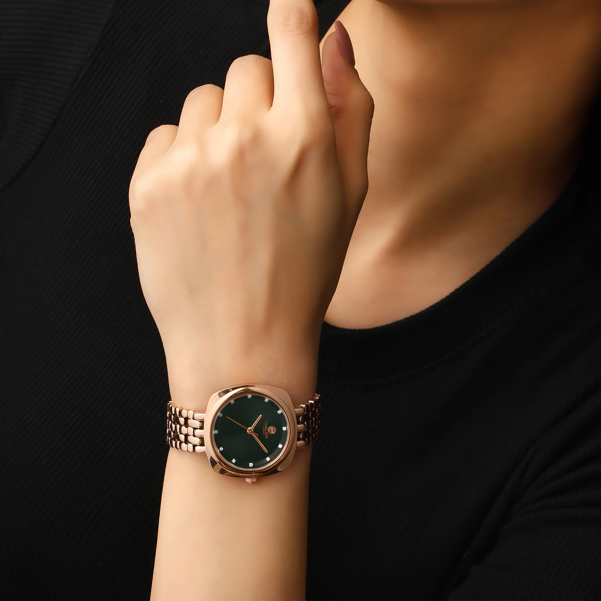 Carlton London Women Celeste Dark Green Analog Watch - CLW-CT-44 - Image 4