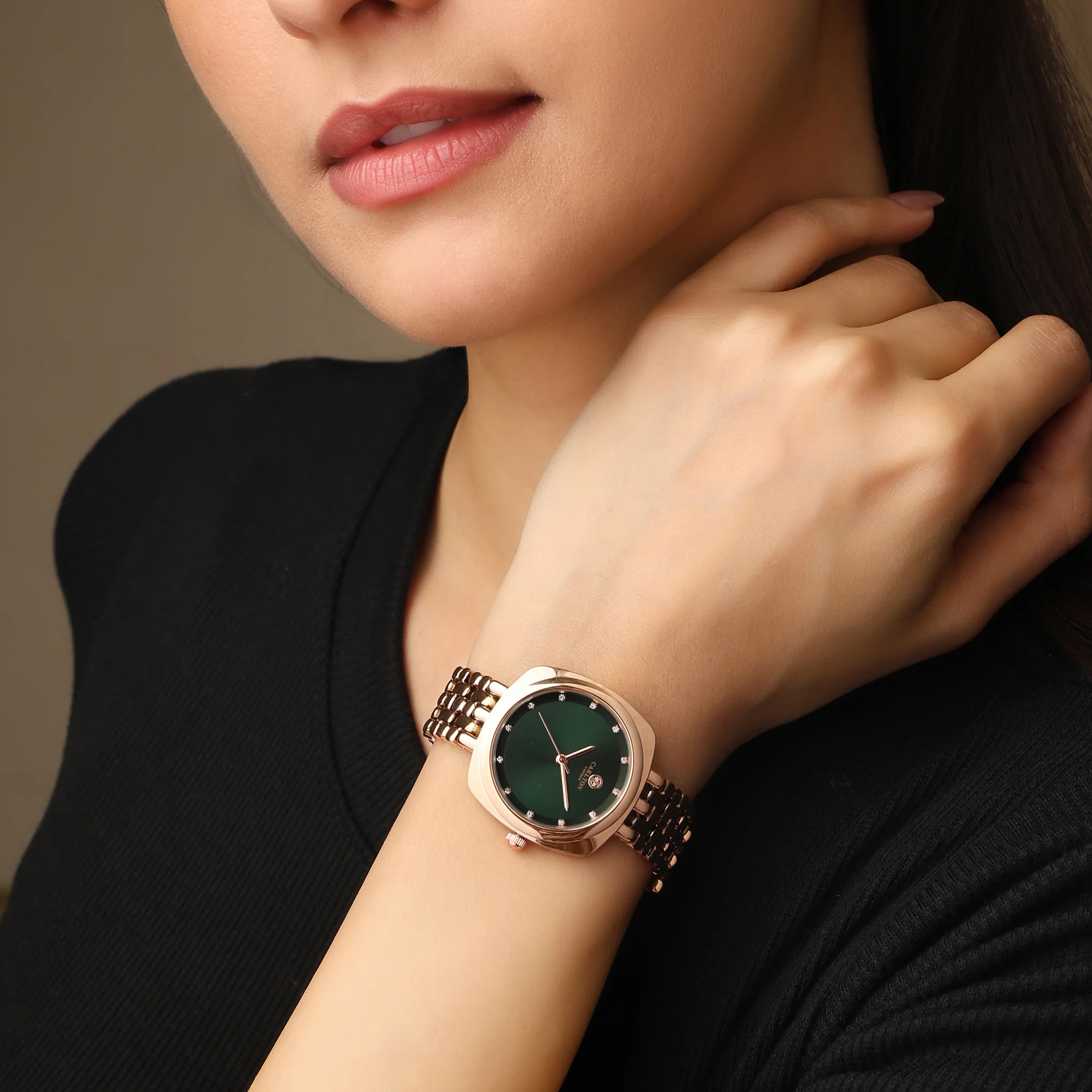 Carlton London Women Celeste Dark Green Analog Watch - CLW-CT-44 - Image 5