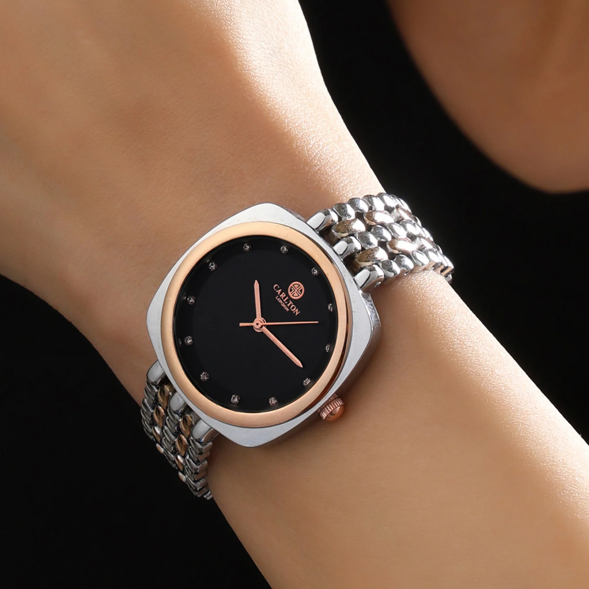 Carlton London Women Celeste Black Analog Watch - CLW-CT-22 - Image 3