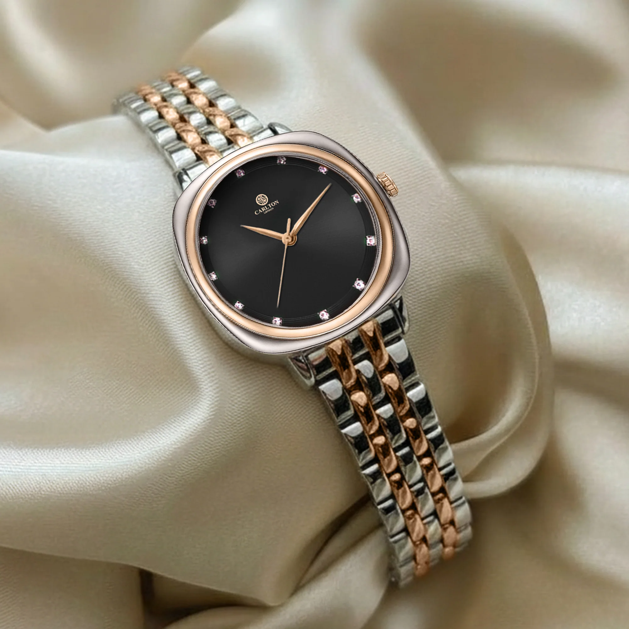 Carlton London Women Celeste Black Analog Watch - CLW-CT-22 - Image 4