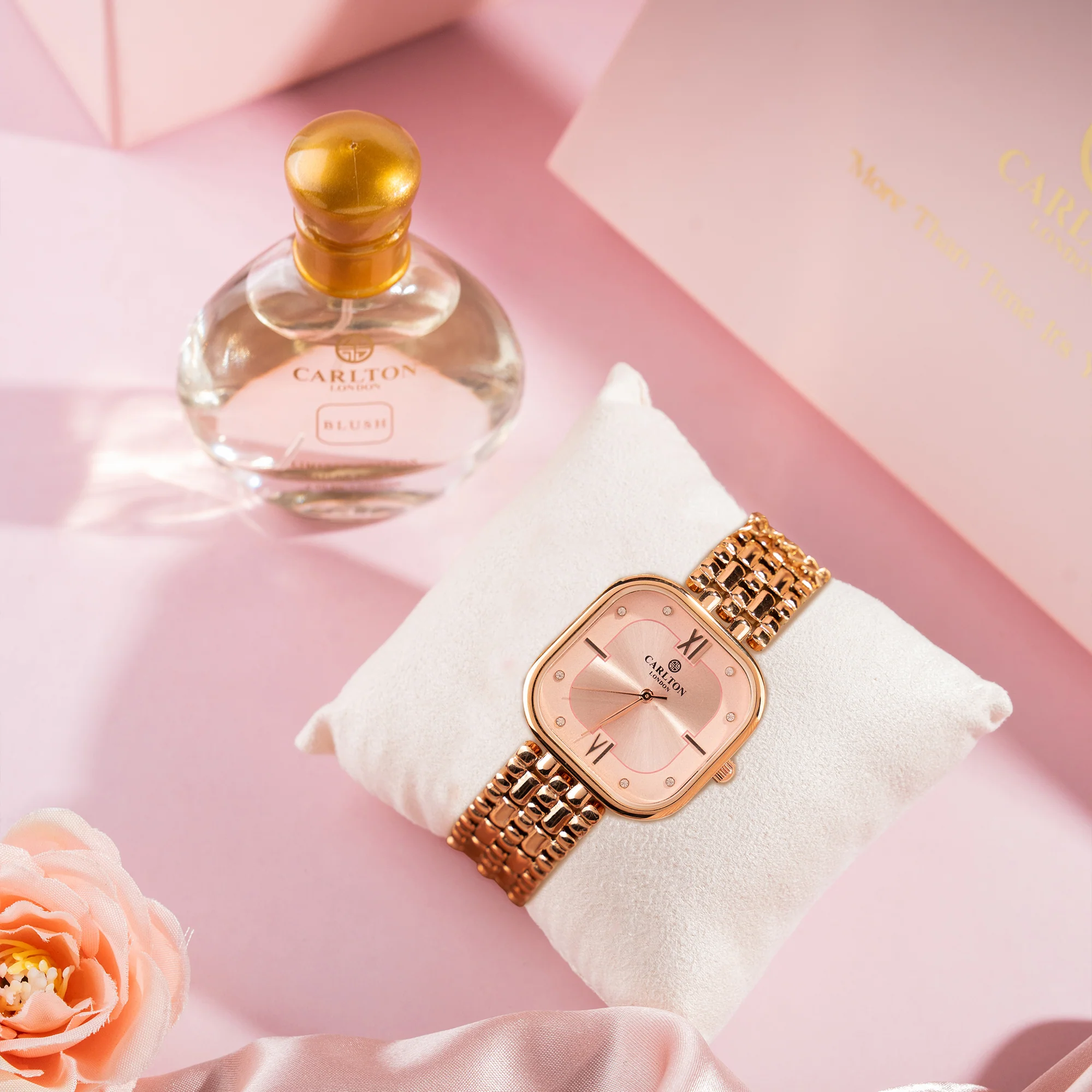Women Gift Set 2| Chelsea Pink Watch + Blush Perfume - CLPLG102 - Image 3