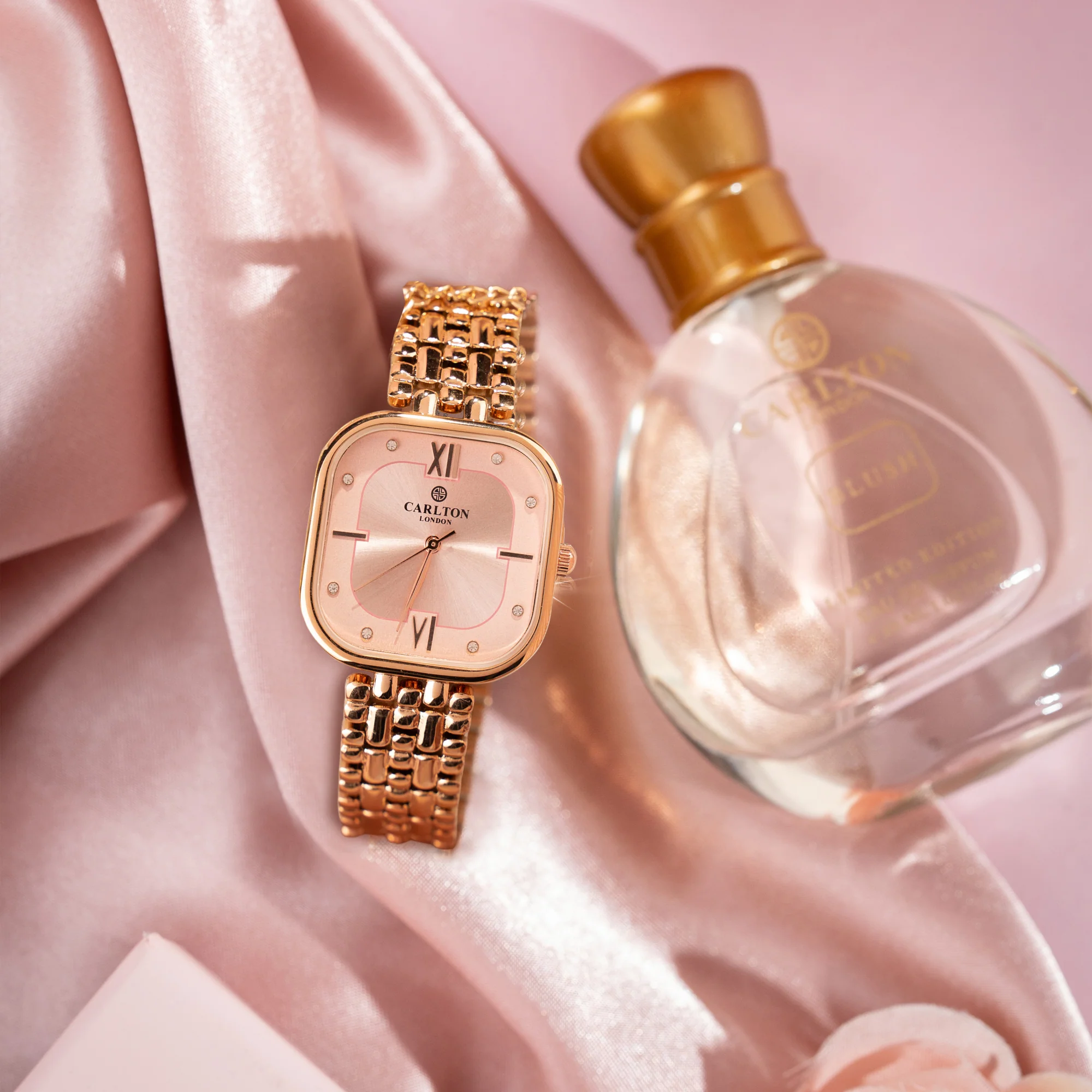 Women Gift Set 2| Chelsea Pink Watch + Blush Perfume - CLPLG102 - Image 5