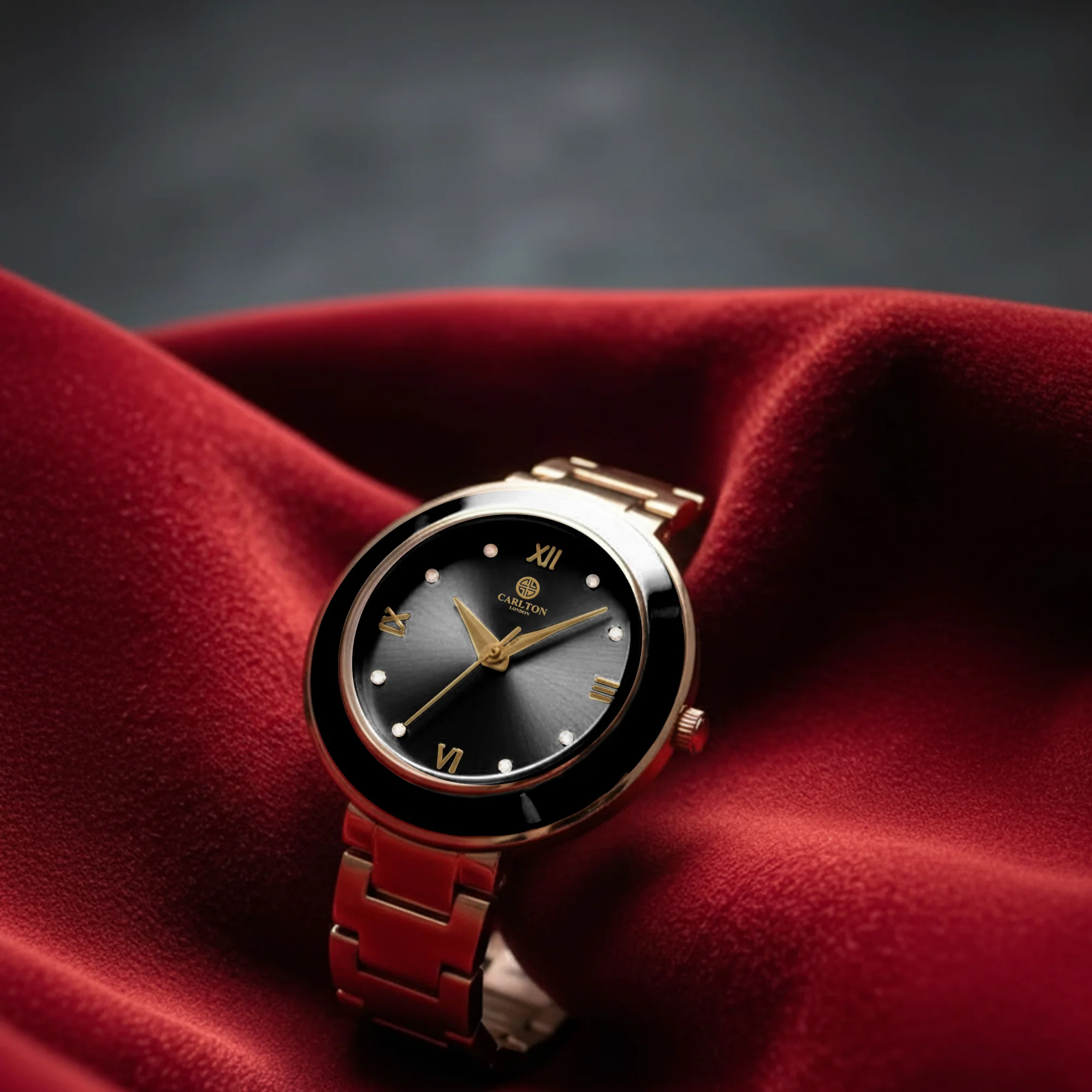 Carlton London Women Juliette Black Analog Watch - CLW-JT-RBK - Image 4