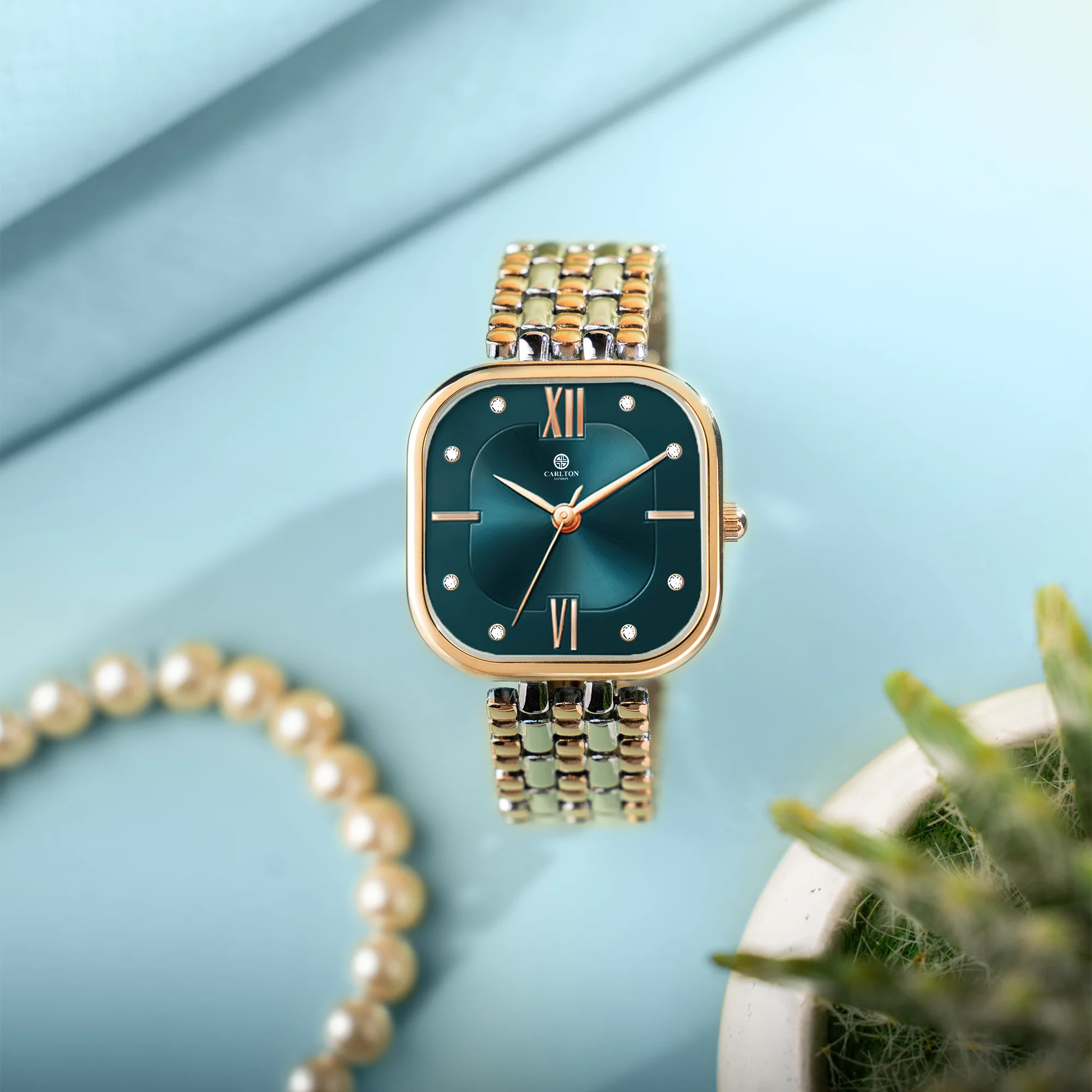 Chelsea: Women Turquoise Dial Stainless Steel  Watch - CHELTRQ-A2 - Image 4