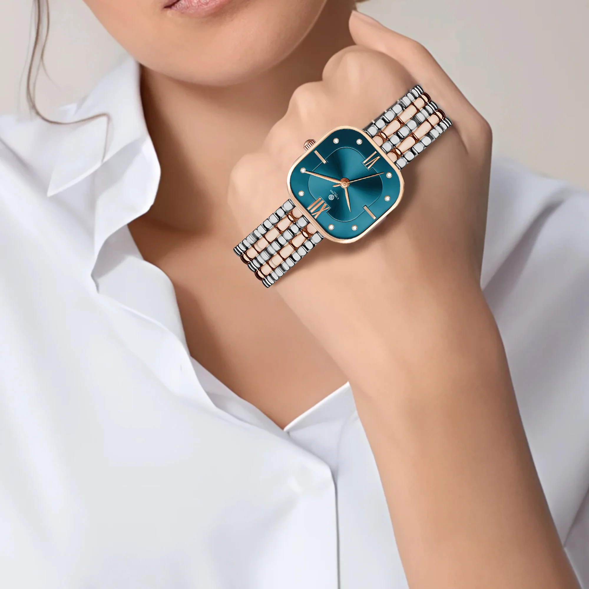 Chelsea: Women Turquoise Dial Stainless Steel  Watch - CHELTRQ-A2 - Image 6
