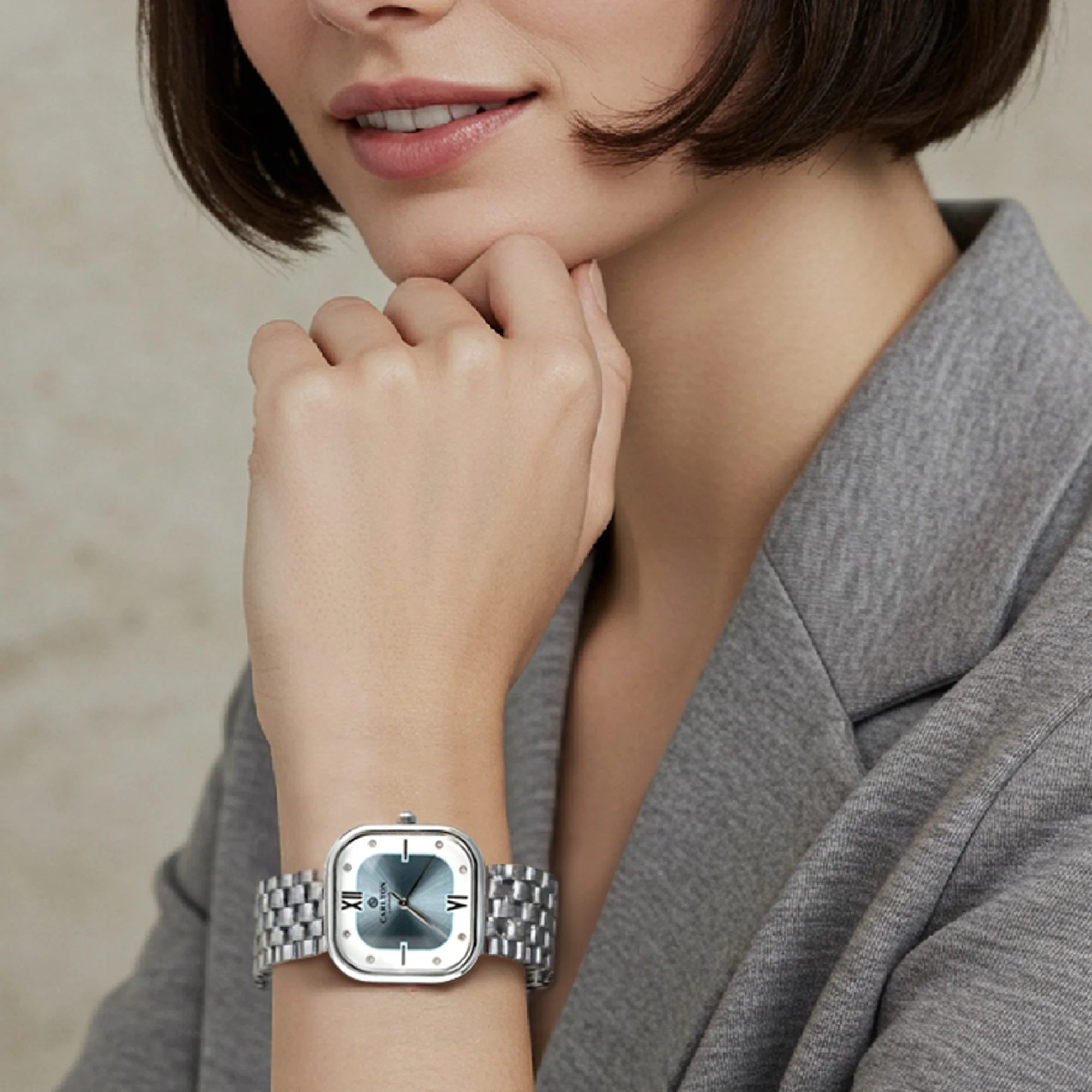 Chelsea: Women Silver Stainless Steel Analog Watch - CLSSCSVR - Image 3