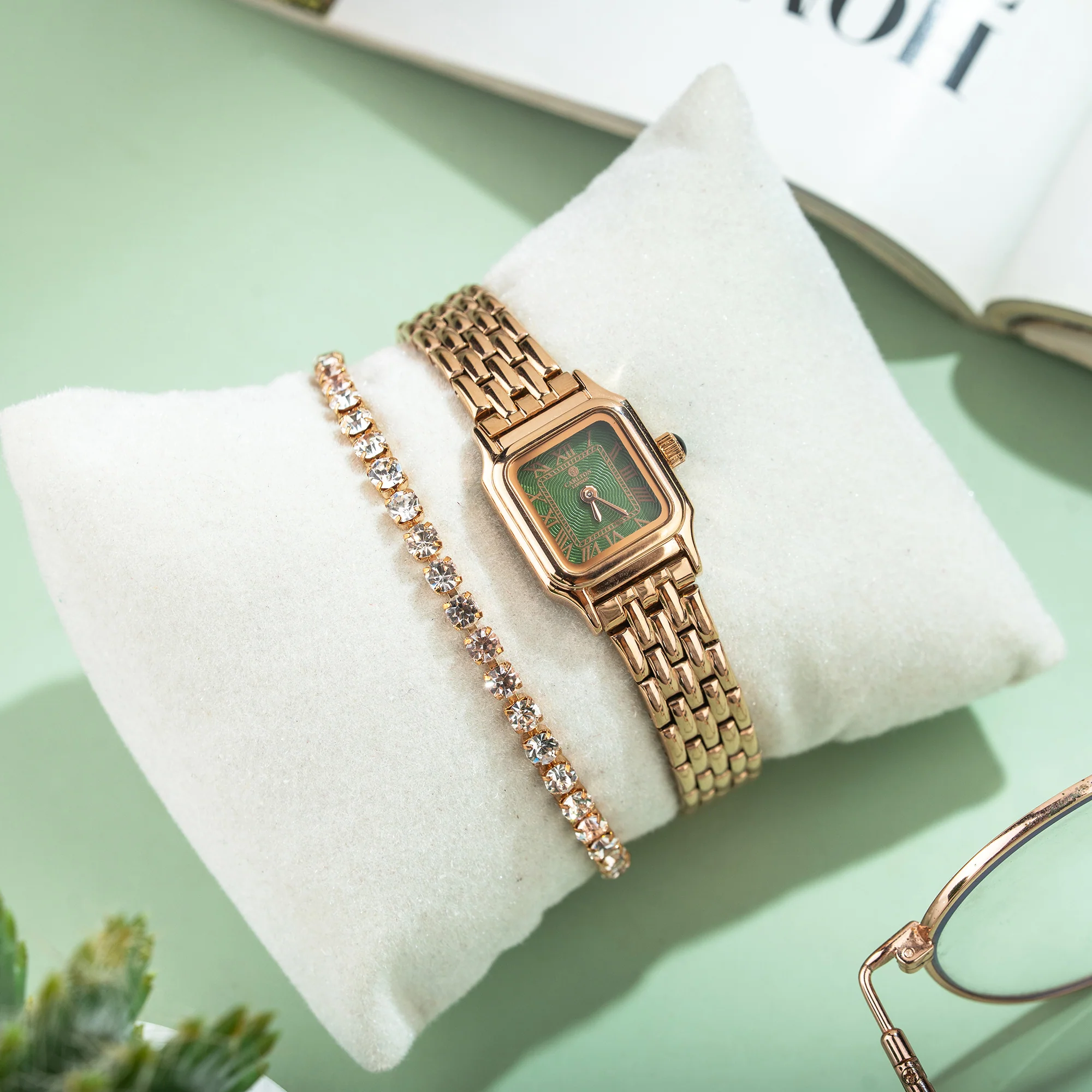 Chloe Mini Green Women Analog Watch + Bracelet - CLWWS-01 - Image 4