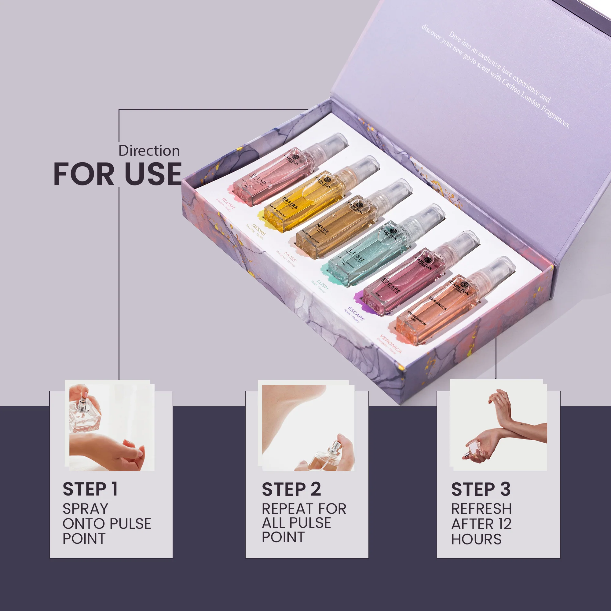 Ecstasy Eau De Parfum Gift Set of 6 - CLPLG011 - Image 5