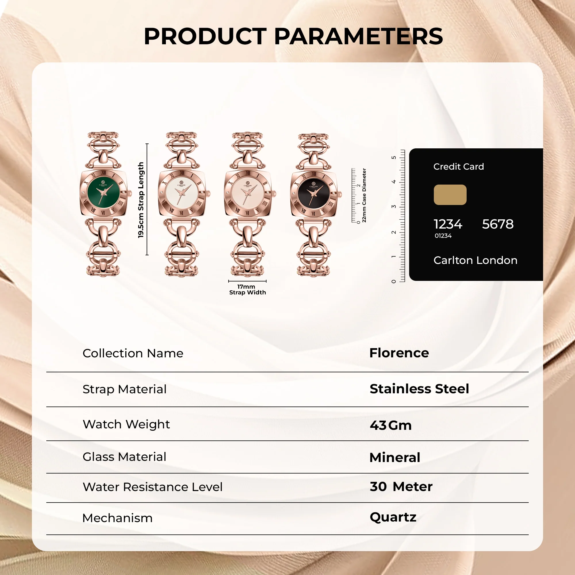 Florance Women Black Analog Watch - CLGCW-004 - Image 5