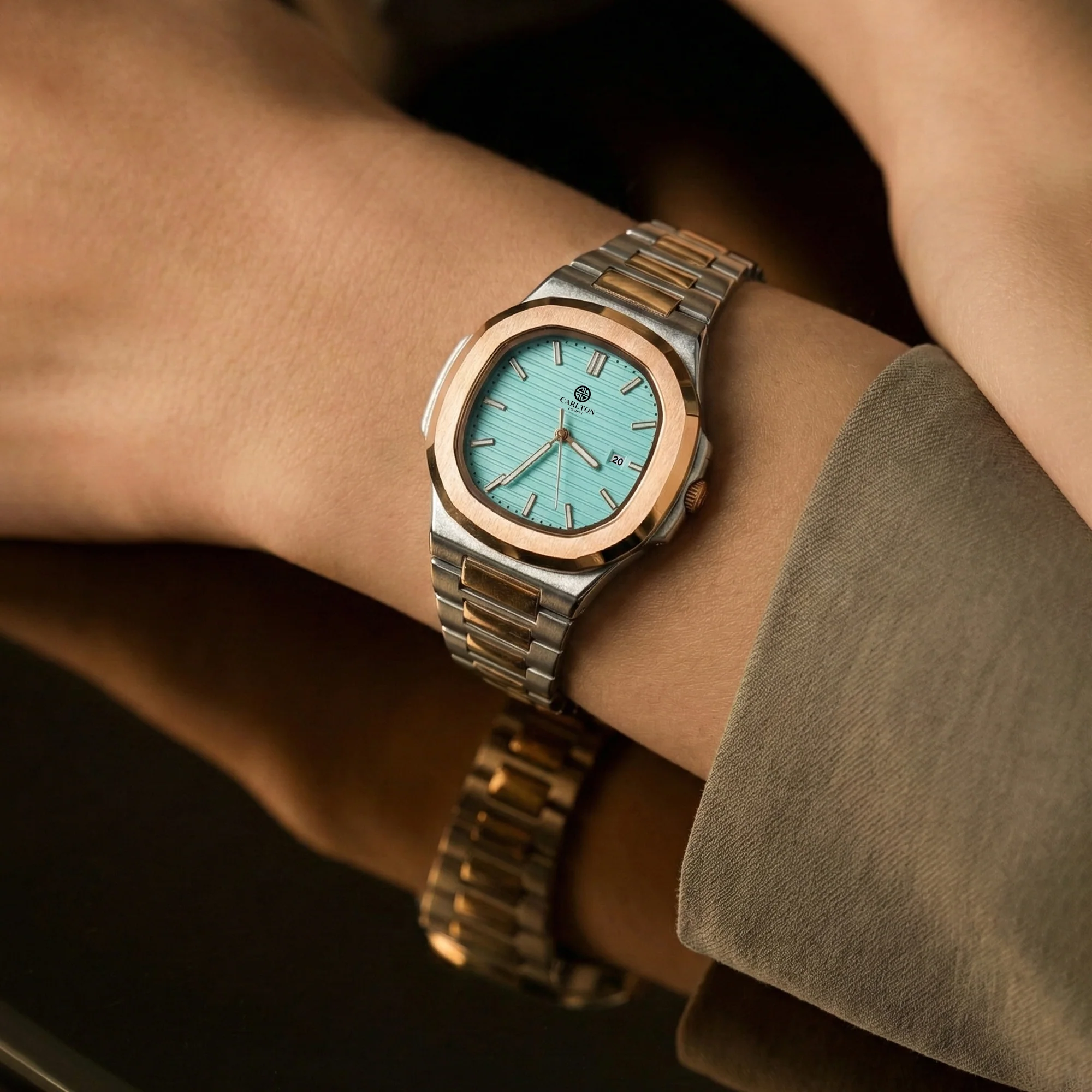 Grace: Women's Tiffany Blue Dial Analog Watch - CLDPP-003 - Image 3