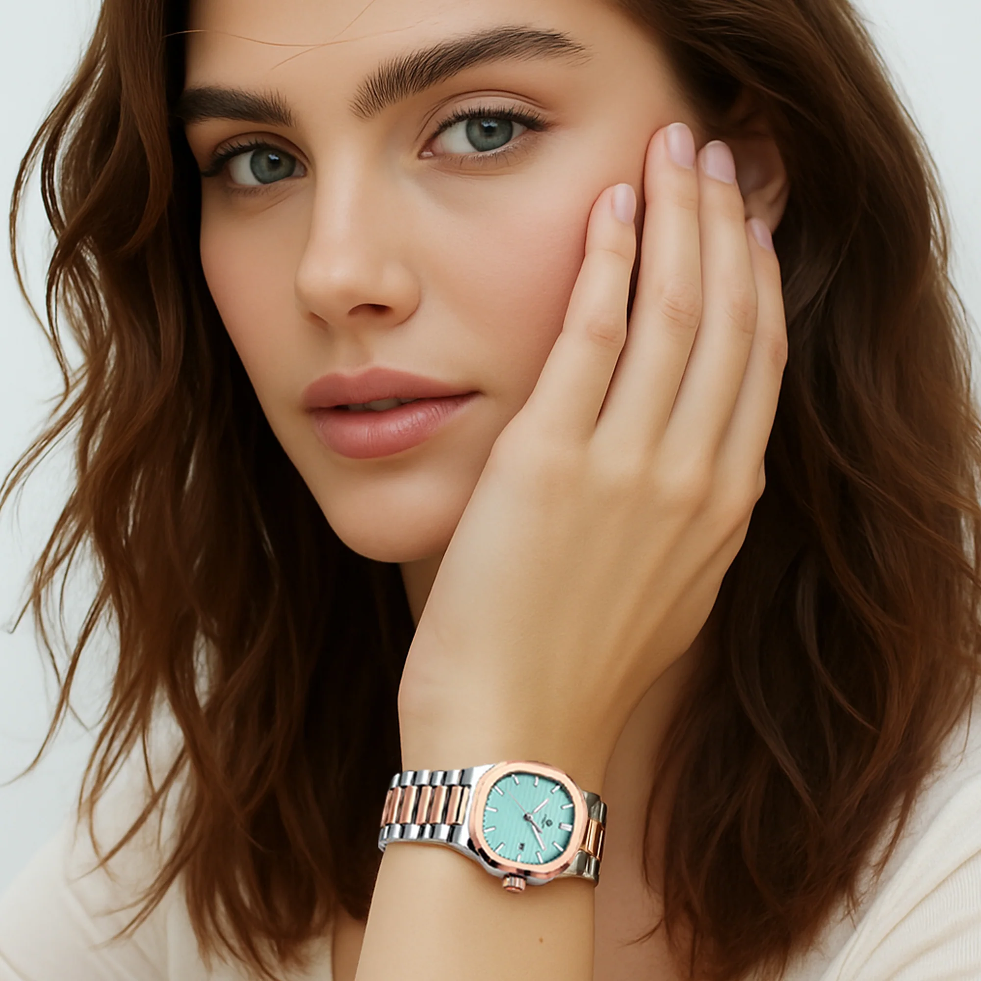 Grace: Women's Tiffany Blue Dial Analog Watch - CLDPP-003 - Image 4