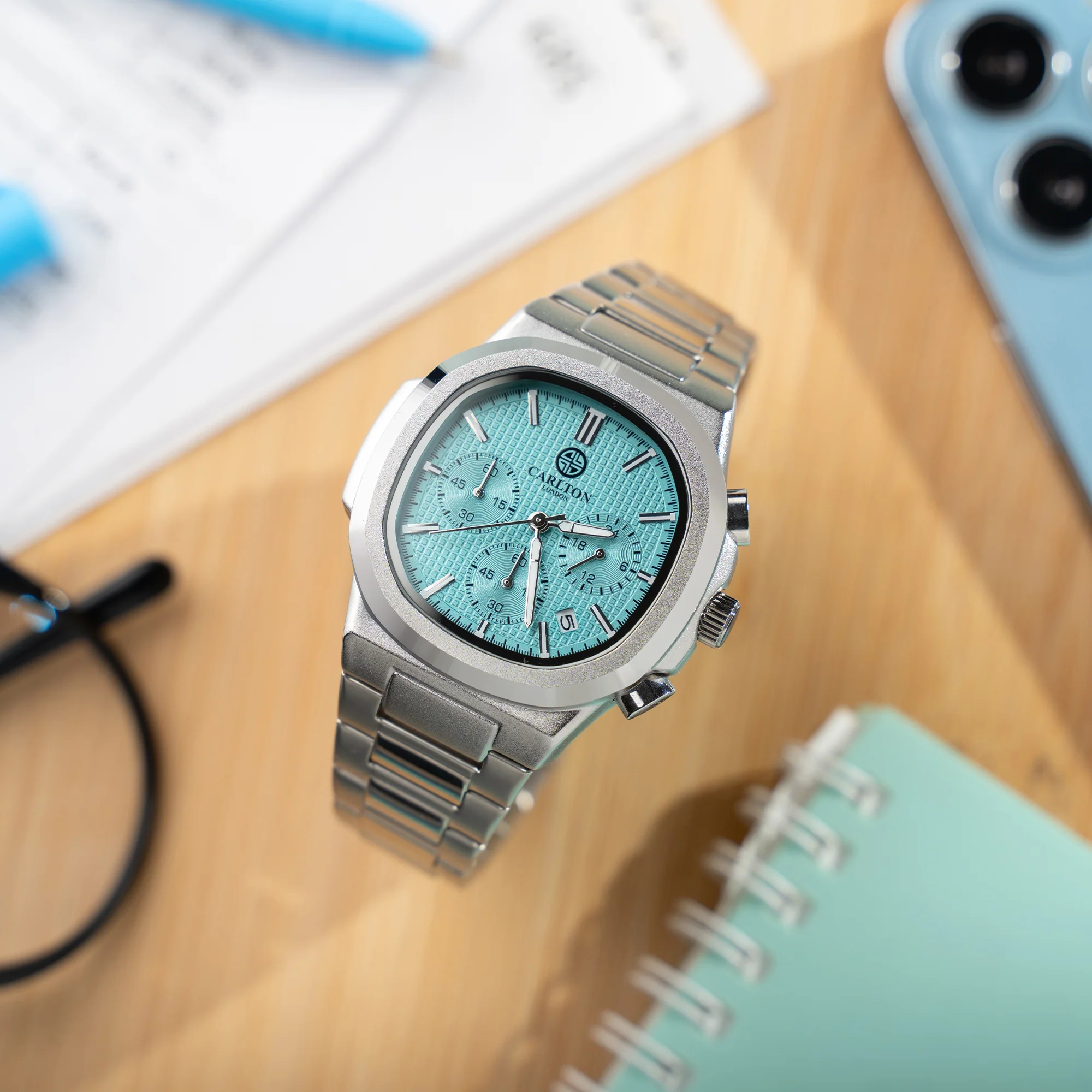 Parker: Men's Blue/Silver Analog Watch - CLSTFBLUM - Image 3