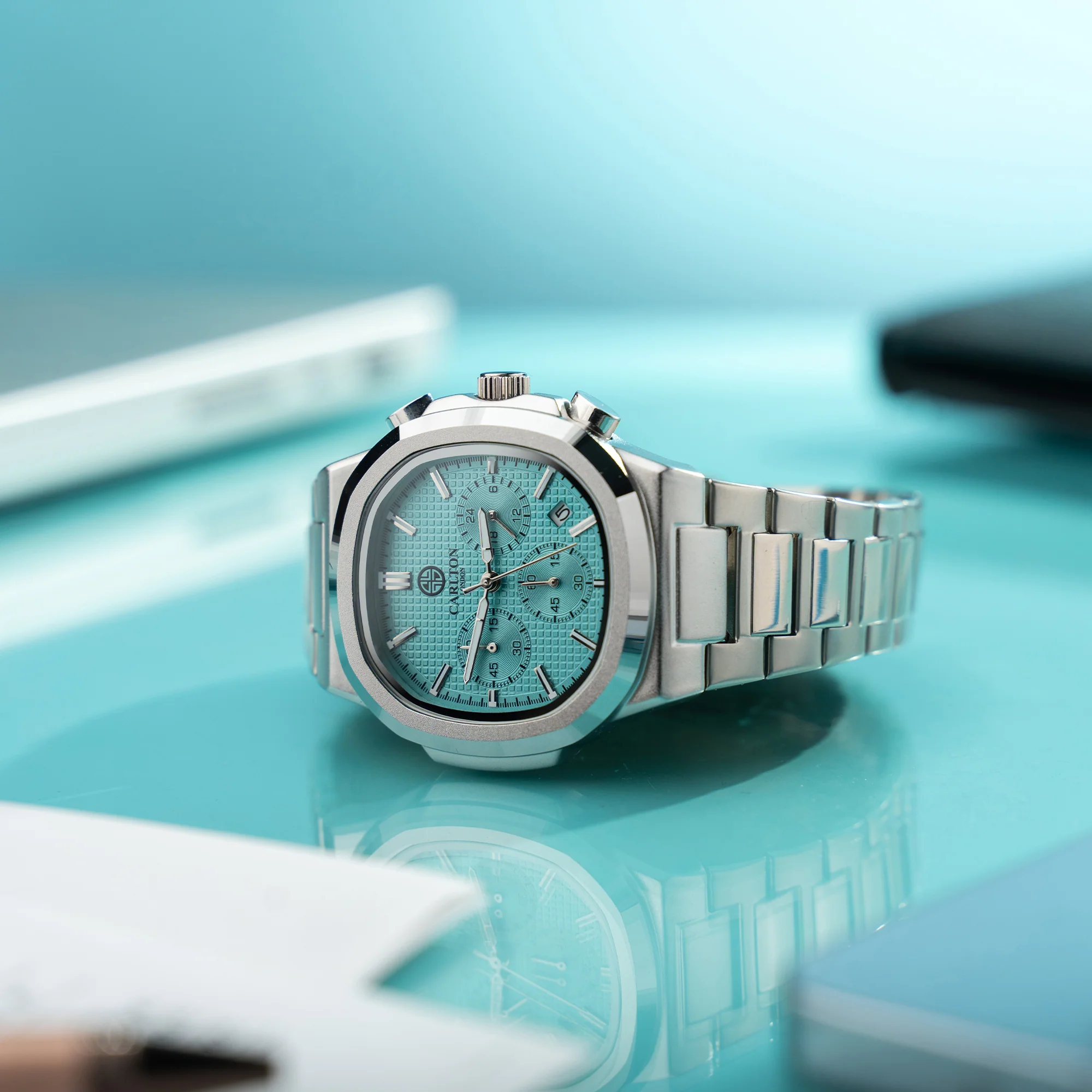 Parker: Men's Blue/Silver Analog Watch - CLSTFBLUM - Image 4