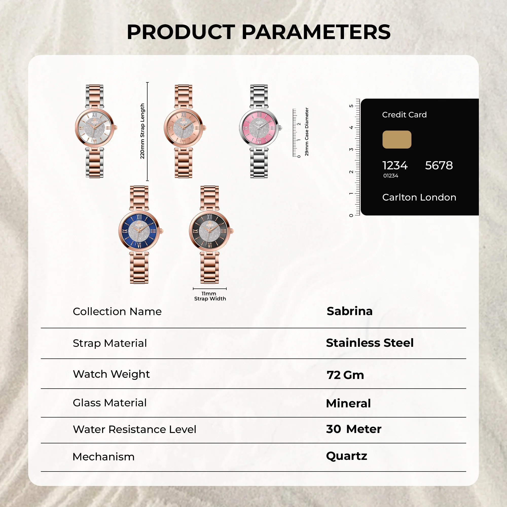 Sabrina: Women's Gold/Silver Analog Watch - CLTTSRGS - Image 6