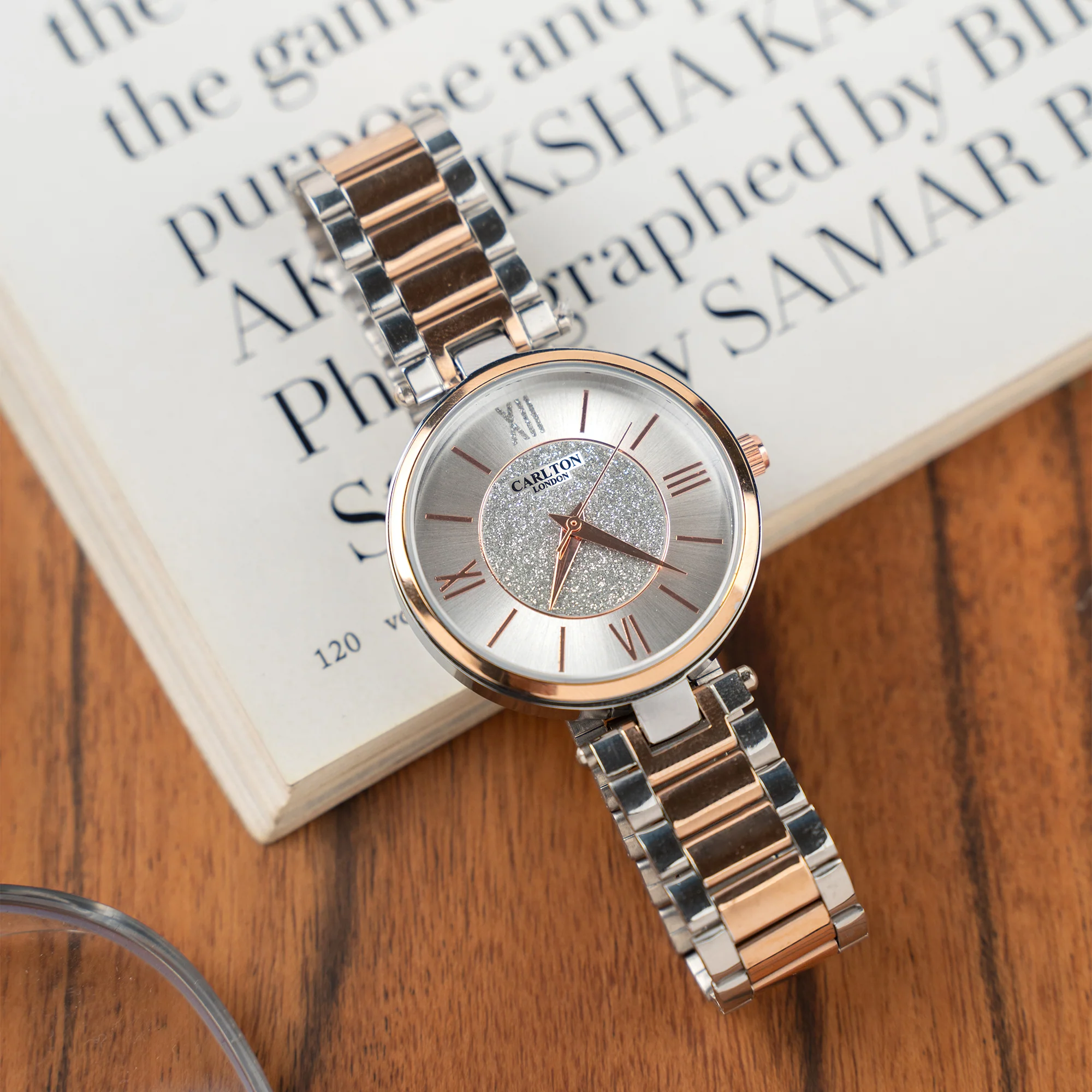 Sabrina: Women's Gold/Silver Analog Watch - CLTTSRGS - Image 5