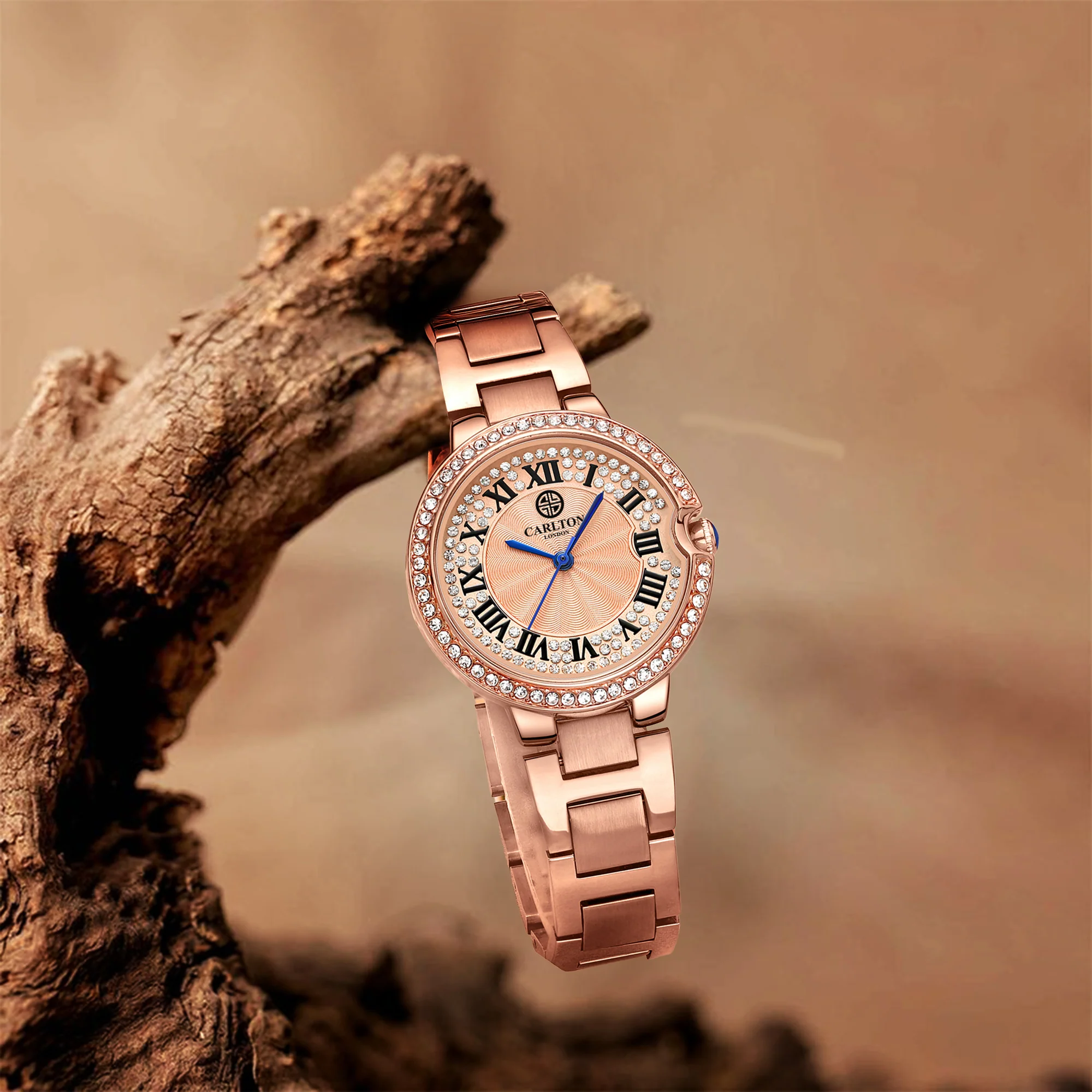Charlotte : Rose Gold Stainless Steel Women Analog Watch - CLDRGS-001 - Image 4