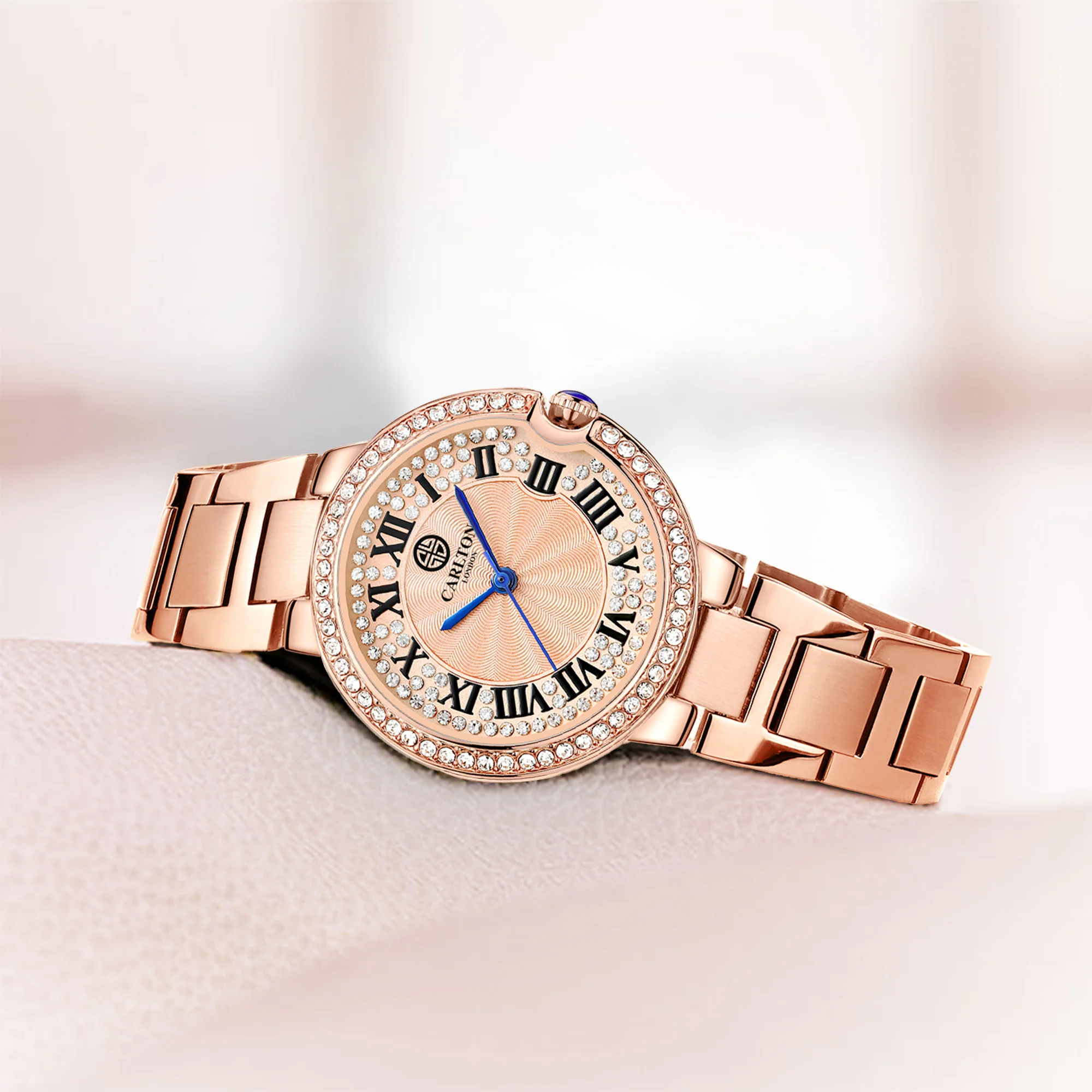 Charlotte : Rose Gold Stainless Steel Women Analog Watch - CLDRGS-001 - Image 5